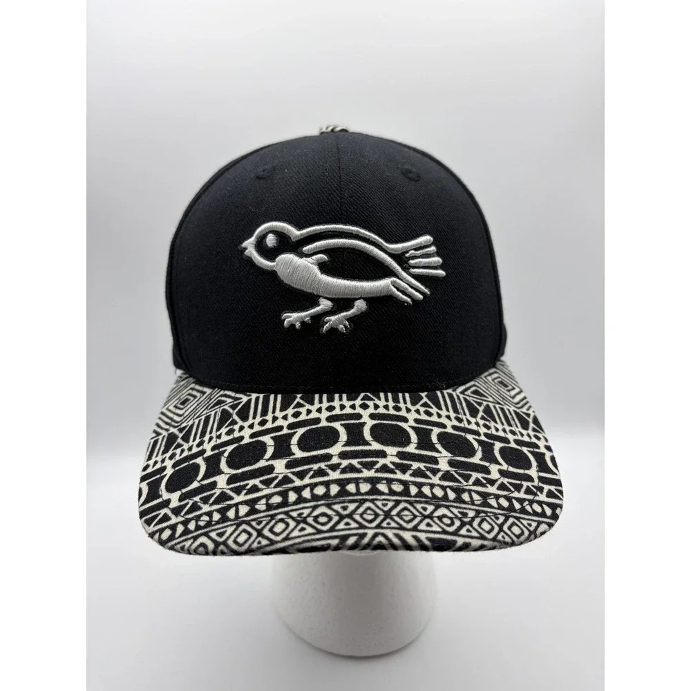 American Needle Cooperstown MLB Retro Bird Hat Black Strapback Cap